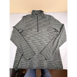 Men's Under Armour UA Heat Gear Dark Green Quarter Zip Pullover Size Medium